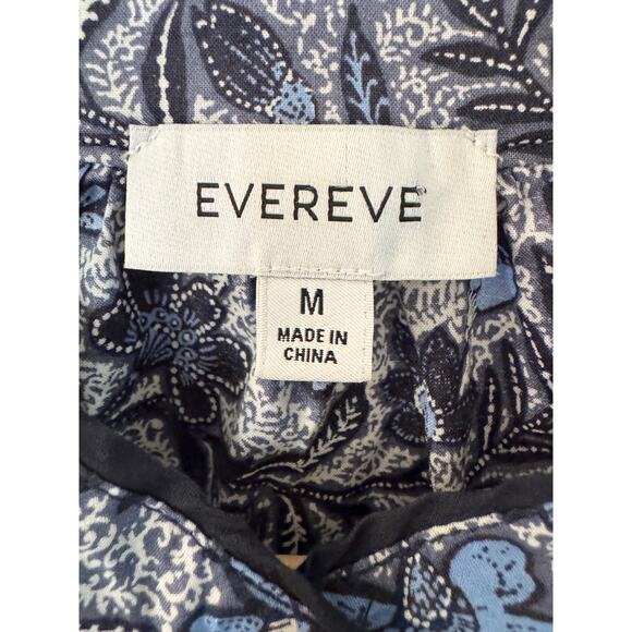 Evereve Blue and Black Floral Blouse - Picture 2 of 8